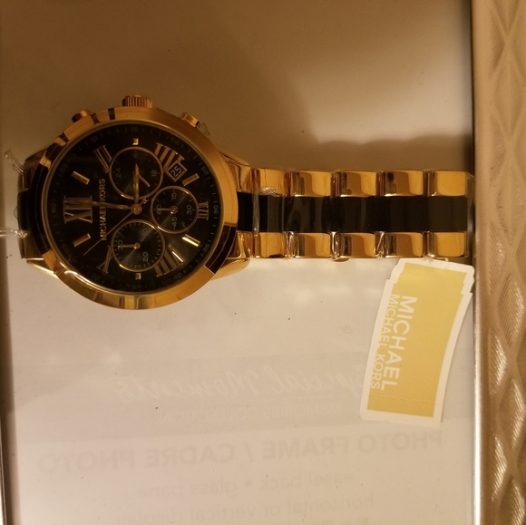Michael Kors Jewelry - Michael Kors Gold Black Watch